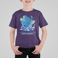 In November We Wear Cute Blue Elephant Diabetes Awareness T Shirt For Kid - Wonder Print Shop