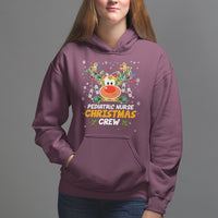 Pediatric Nurse Christmas Crew Cute Reindeer Light Hoodie - Wonder Print Shop