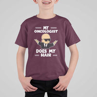 Chemotherapy Awareness T Shirt For Kid My Oncologist Does My Hair Cool Boys Man - Wonder Print Shop