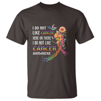 I Do Not Like Cancer Here Or There Anywhere Rainbow Ribbon T Shirt - Wonder Print Shop