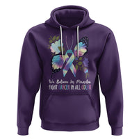 We Believe In Miracles Fight Cancer In All Color Butterfly Flower Hoodie - Wonder Print Shop