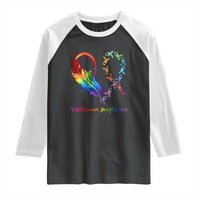 All Cancer Raglan Shirt Fight Cancer In All Color Fighter Rainbow Ribbon