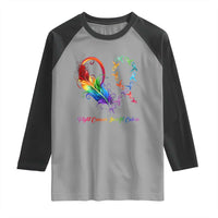All Cancer Raglan Shirt Fight Cancer In All Color Fighter Rainbow Ribbon