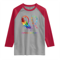 All Cancer Raglan Shirt Fight Cancer In All Color Fighter Rainbow Ribbon