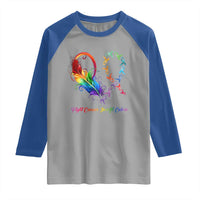 All Cancer Raglan Shirt Fight Cancer In All Color Fighter Rainbow Ribbon