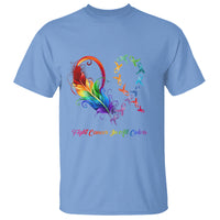 Fight Cancer In All Color Fighter Rainbow Ribbon T Shirt - Wonder Print Shop