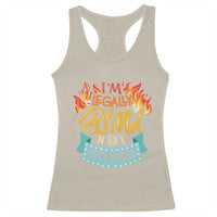 Blindness Visual Impairment Racerback Tank Top I'm Legally Blind Not Stupid
