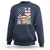 Presidents Day Sweatshirt Like A Boss Washington Lincoln Abe George US Flag - Wonder Print Shop