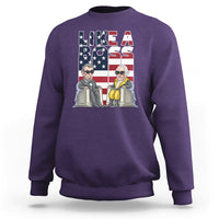 Presidents Day Sweatshirt Like A Boss Washington Lincoln Abe George US Flag - Wonder Print Shop