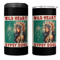 Native American 4 in 1 Can Cooler Tumbler Wild Heart Gypsy Soul Women