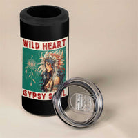 Native American 4 in 1 Can Cooler Tumbler Wild Heart Gypsy Soul Women