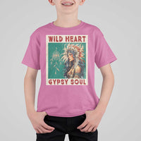 Native American T Shirt For Kid Wild Heart Gypsy Soul Women - Wonder Print Shop