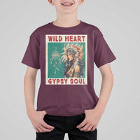 Native American T Shirt For Kid Wild Heart Gypsy Soul Women - Wonder Print Shop