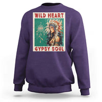 Native American Sweatshirt Wild Heart Gypsy Soul Women - Wonder Print Shop