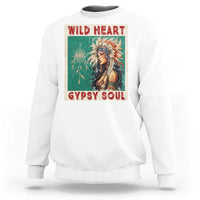 Native American Sweatshirt Wild Heart Gypsy Soul Women - Wonder Print Shop