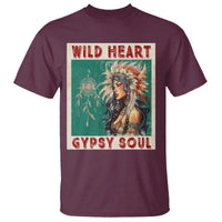 Native American T Shirt Wild Heart Gypsy Soul Women - Wonder Print Shop