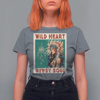 Native American T Shirt For Women Wild Heart Gypsy Soul Women - Wonder Print Shop