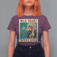 Native American T Shirt For Women Wild Heart Gypsy Soul Women - Wonder Print Shop