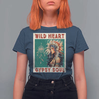 Native American T Shirt For Women Wild Heart Gypsy Soul Women - Wonder Print Shop
