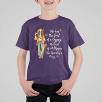 Hippie Girl T Shirt For Kid The Soul Of A Gypsy The Heart Of A Hippie The Spirit Of A Family - Wonder Print Shop