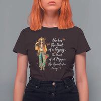 Hippie Girl T Shirt For Women The Soul Of A Gypsy The Heart Of A Hippie The Spirit Of A Family - Wonder Print Shop