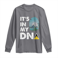 Saint Lucia Long Sleeve Shirt It's In My DNA Beautiful Beach