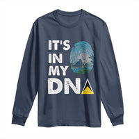 Saint Lucia Long Sleeve Shirt It's In My DNA Beautiful Beach