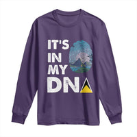 Saint Lucia Long Sleeve Shirt It's In My DNA Beautiful Beach