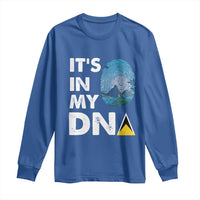 Saint Lucia Long Sleeve Shirt It's In My DNA Beautiful Beach