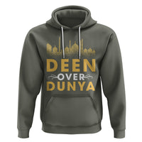 Islam Hoodie Deen Over Dunya Islamic Muslim - Wonder Print Shop