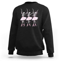 Funny Halloween Skeleton Ballet Dancing Ballerina Sweatshirt - Wonder Print Shop