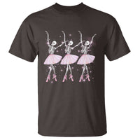Funny Halloween Skeleton Ballet Dancing Ballerina T Shirt - Wonder Print Shop