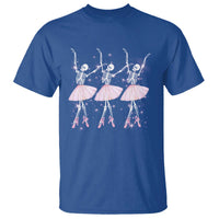 Funny Halloween Skeleton Ballet Dancing Ballerina T Shirt - Wonder Print Shop