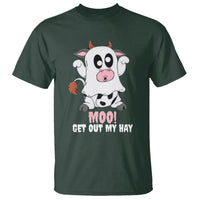 Halloween T Shirt MOO Get Out My Hay Cow Boo Ghost - Wonder Print Shop