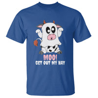 Halloween T Shirt MOO Get Out My Hay Cow Boo Ghost - Wonder Print Shop