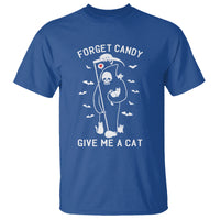 Halloween Cat Lover T Shirt Funny Death Forget Candy Give Me A Cat - Wonder Print Shop