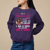 Birthday Sweatshirt I'm A November Girl Black Women - Wonder Print Shop