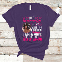 Birthday T Shirt For Women I'm A November Girl Black Women - Wonder Print Shop