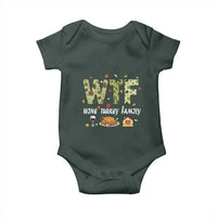 Thanksgiving Baby Onesie W T F Wine Turkey Family Funny Dinner Fall