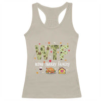 Thanksgiving Racerback Tank Top W T F Wine Turkey Family Funny Dinner Fall