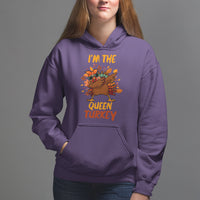 I'm The Queen Turkey Dabbing Fall Thanksgiving Hoodie - Wonder Print Shop
