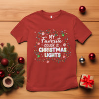 My Favorite Color Is Christmas Lights Colorful Xmas T Shirt - Wonder Print Shop