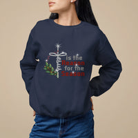 Jesus Is The Reason For The Season Bling Christmas Sweatshirt - Wonder Print Shop