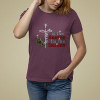 Jesus Is The Reason For The Season Bling Christmas T Shirt For Women - Wonder Print Shop