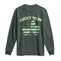 St. Patrick's Day Patriotic America Pride Long Sleeve Shirt Lucky To Be American
