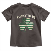 St. Patrick's Day Patriotic America Pride Toddler T Shirt Lucky To Be American