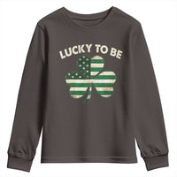 St. Patrick's Day Patriotic America Pride Youth Sweatshirt Lucky To Be American