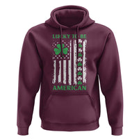 St. Patrick's Day Patriotic America Pride Hoodie Lucky To Be American Shamrock Flag