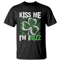 Funny St. Patrick's Day T Shirt Kiss Me I'm iRizz Shamrock
