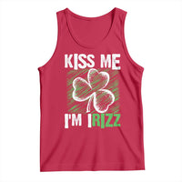 Funny St. Patrick's Day Tank Top Kiss Me I'm iRizz Shamrock